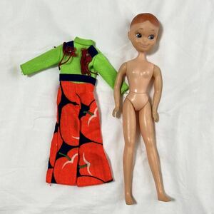 昭和レトロ 着せ替え人形 ロコたんJAPAN ドール ソフビ　ビンテージ 当時物 服付き