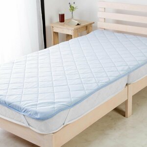 敷きパッド ひんやり セミダブル 冷感敷きパッド もっちり 接触冷感 冷たい 夏 クール 涼感 ベッドパッド 寝具 洗える ブルー