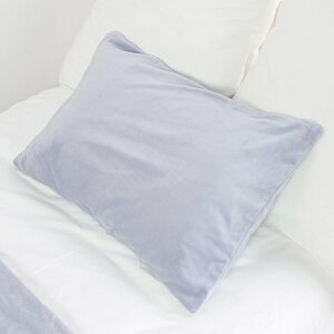 枕カバー ピローケース 水晶フランネル 43×63cm用 まくらカバー 封筒式 ファスナー 寝具 洗濯可 シンプル サックスブルー