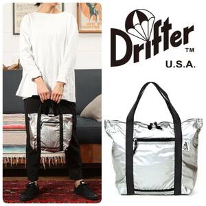 完売希少◆新品 Drifter ドリフター PACK TOTE S シルバー 完売希少 ポケッタブル トートバッグ エコバッグ ★LEE掲載