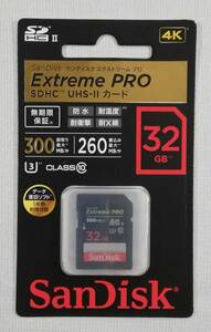 新品☆国内正規品 サンディスク Extreme PRO SDHC UHS-II 32GB SDSDXPK-032G-JNJIP☆送料無料！