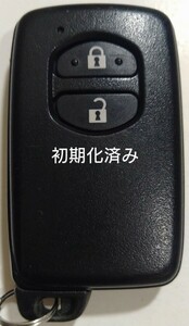 初期化済トヨタ純正 スマートキー 2ボタンプリウスアクア基盤番号271451-5300 新品電池サービス36