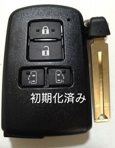 初期化済トヨタ純正 スマートキー4ボタンノーカットキー付き アルファードノア 基盤番号231451-0120 007-AC0146 14FAE 新品電池サービス⑥