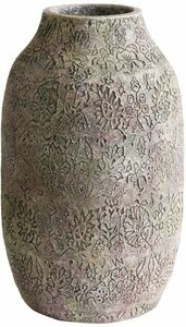 Art hand Auction Imported goods Indra Chuuby Flower base Vase Living Studio Direct import Flower pot Ceramic Handmade Terracotta PTA-212, furniture, interior, Interior accessories, vase