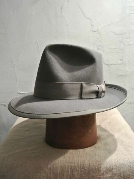 50s EXS Vintage STETSON stetsonian 7 3/8 ヴィンテージ ステットソン ステットソニアン 59cm whippet ウィペット ブルー シルバーグレー