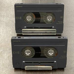 2051T Sony ES-II 46 minute Hi Posi 2 ps cassette tape /Two SONY ES-II 46 Type II High Position Audio Cassette