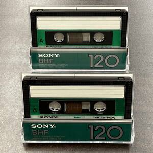 2064BT ソニー BHF 120分 ノーマル 2本 カセットテープ/Two SONY BHF 120 Type I Normal Position Audio Cassette