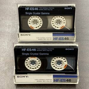 2065BT Sony HF-ES 46 minute normal 2 ps cassette tape /Two SONY HF-ES 46 Type I Normal Position Audio Cassette