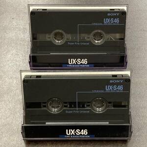 2069BT ソニー UX-S 46分 ハイポジ 2本 カセットテープ/Two SONY UX-S 46 Type II High Position Audio Cassette