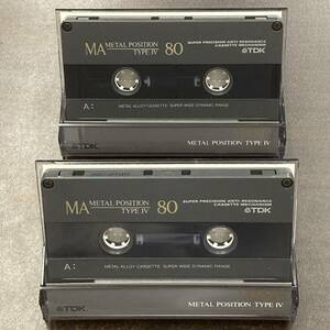 2104BT TDK MA 80分 メタル 2本 カセットテープ/Two TDK MA 80 Type IV Metal Position Audio Cassette