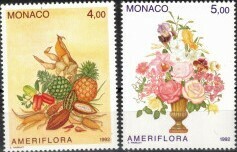 モナコ公国『ファラワショー(２種)』１９９２年　４月２４日発行 (未使用切手)