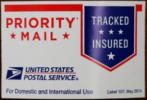 アメリカ　アメリカ郵政公社　USPS　Priority Mailステッカー　50枚セット