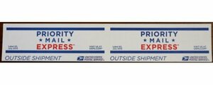 アメリカ　アメリカ郵政公社　USPS　Priority Mail Express Outsideステッカー　10枚セット