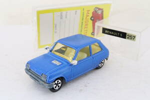majorette RENAULT 5 Renault thank blue box attaching 1/55 France made box attaching rore