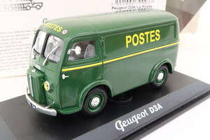 NOREV PEUGEOT D3A La Postre Peugeot van mail truck box attaching 1/43 Mini re