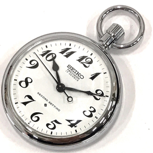 セイコー プレシジョン 手巻き 懐中時計 機械式 腕時計 ホワイト文字盤 稼働品 17石 ブランド小物 SEIKO