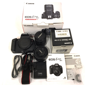 1円 Canon EOS Kiss X7i EF 50mm 1:1.8 STM EF-S 18-55mm 1:3.5-5.6 IS STM デジタルカメラ レンズ C201516