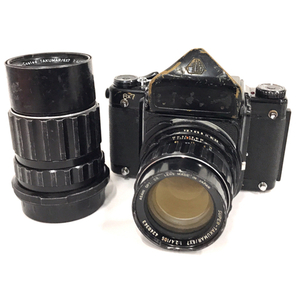 1 иен PENTAX 6X7 SUPER-TAKUMAR 6X7 1:2.4/105 содержит средний размер камера пленочный фотоаппарат комплект C181441