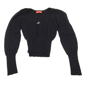 Vivienne Westwood REDLABEL サイズS 長袖 ニット ラウンドネック レディース ブラック 刺繍 セーター トップス