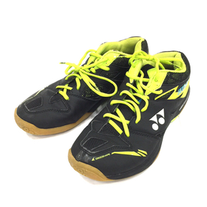  Yonex 26.5cm power cushion 820Mid badminton shoes shoes men's black × neon yellow group after market sack attaching YONEX