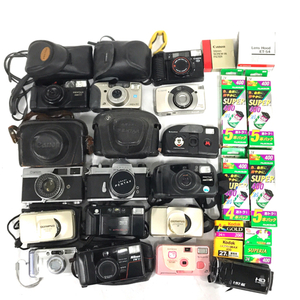 Canon Autoboy Luna 105S/Canon Autoboy2/PENTAX ZOOM90 等 含む フィルム カメラ アクセサリー 等 まとめ セット