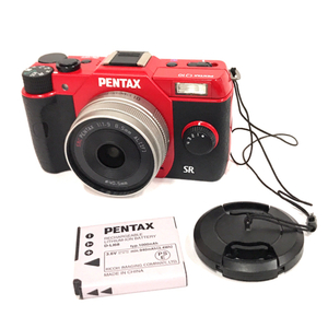1円 PENTAX Q10 SMC PENTAX 1:1.9 8.5mm AL IF ミラーレス一眼カメラ レッド レンズ C192045