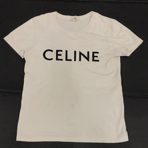 セリーヌ 半袖 Tシャツ XSサイズ コットン ホワイト レディース CELINE トップス