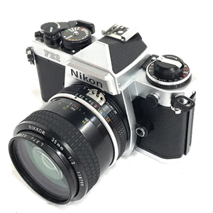 1円 Nikon FE2 NIKKOR 35mm 1:2 一眼レフ フィルムカメラ マニュアルフォーカス