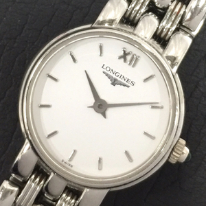 ロンジン レディース クォーツ 腕時計 L6 2054 シルバーカラー ホワイト文字盤 稼働品 QZ 純正ブレス LONGINES