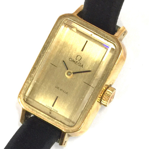 オメガ デビル 手巻き 機械式 腕時計 レディース スクエアフェイス 不動品 ファッション小物 社外ベルト OMEGA
