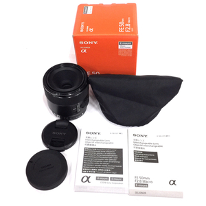 SONY FE 2.8/50 MACRO camera lens E mount auto focus origin box attaching QR063-84