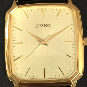 セイコー クォーツ 腕時計 未稼働品 ゴールドカラー文字盤 ファッション小物 付属品あり 8J41-0AK0 SEIKO QR063-188