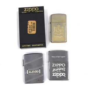 ジッポー History of Zippo Logogram シルバーカラー オイルライター 他 ゴールドカラー 等 喫煙具 計3点 QR063-261