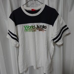 ワールドジャングル world jungle 半袖 Tシャツ カットソー 半袖Tシャツ 古着 Lサイズ