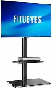 FITUEYES テレビスタンド 32～60インチ対応 棚付き 壁寄せテレビスタンド 高さ調節可能 ラック回転可能 ブラッ