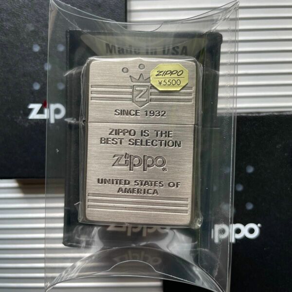 【未開封品】zippo 2001年vintage ガンメタ ベイシックロゴ入り オイルライター