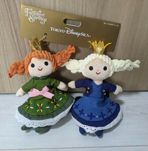 ファンタジースプリングス　ディズニーシー　ぬいぐるみチャーム　ポーチ　アナ雪　エルサ　アナ　セット