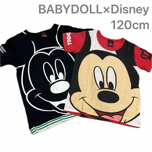 BABYDOLL 半袖Tシャツ ディズニー ミッキーマウス キッズ 赤 Disney Tシャツまとめ売り