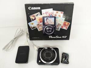 【箱付き初期動作確認済み本体は美品】Canon キャノン デジタルカメラ Powershot パワーショット N2 ブラック Wifi デジカメ （宮32）