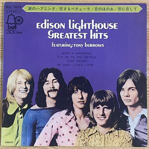 7inchレコード/EP/EDISON LIGHTHOUSE/GREATEST HITS/エジソン・ライトハウス/グレーテスト・ヒット/国内71年ORIG/BEL 78018