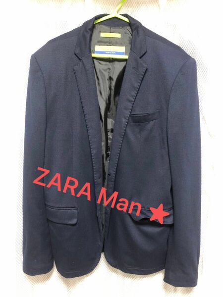 ZARA MAN テーラード ジャケット ザラマン ネイビー 紺 ブレザー ML相当 メンズ