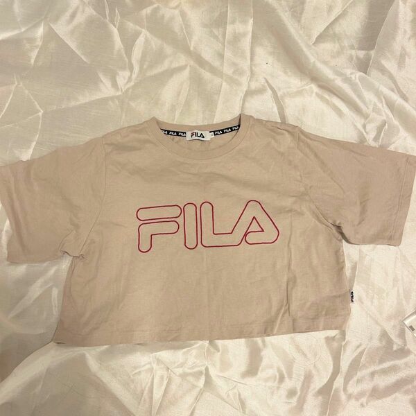 FILA ショート丈 半袖Tシャツ くすみピンク グレイル レディース トップス フィラ GLR ゆったりサイズ フリーサイズ