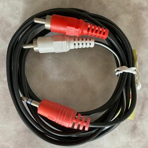 オーディオケーブル　ミニプラグ(2本線入り) - RCAピン赤白　1.5m