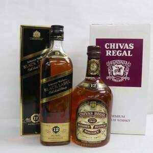 [2 pcs set ] whisky all sorts ( Chivas Reagal 12 year 43% 750ml etc. )X24E270169