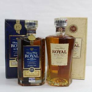 [2 pcs set ]SUNTORY( Suntory ) royal all sorts (15 year slim bottle blue label 43% 660ml etc. )Z24E270016
