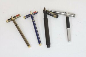 ■（1）WARRANTED 万年筆 ペン先 14K GOLDPEN キャップ G.SILVER 刻印 他 万年筆 ボールペンセット