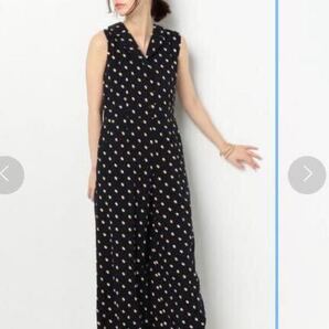 美品◆アナザーエディション Another Editionキカガクドットノースリーブオールインワン◆ネイビー◆サロペット