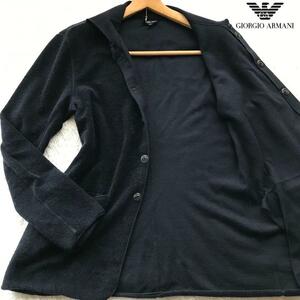  прекрасный товар /3L*joru geo Armani весна лето tailored jacket высококлассный кашемир GIORGIO ARMANI темно-синий темно-синий мужской бизнес XXL