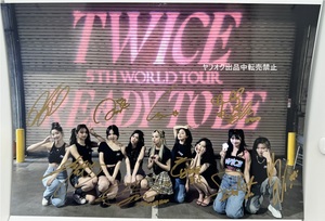 TWICE* all member with autograph *A4 size photograph ②