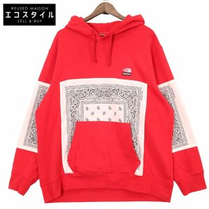 Supreme シュプリーム ×ノースフェイス NT02208I 22SS レッド バンダナフードパーカー レッド XL トップス コットン メンズ 中古